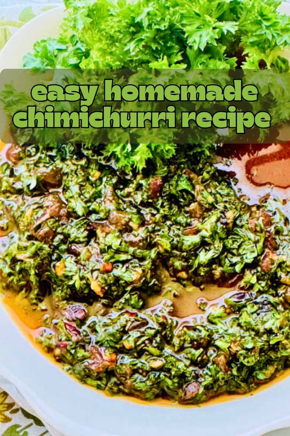 My easy chimichurri sauce recipe uses simple ingredients and has the best flavor thanks to cooking the onion, garlic and spices. via @foodtasticmom