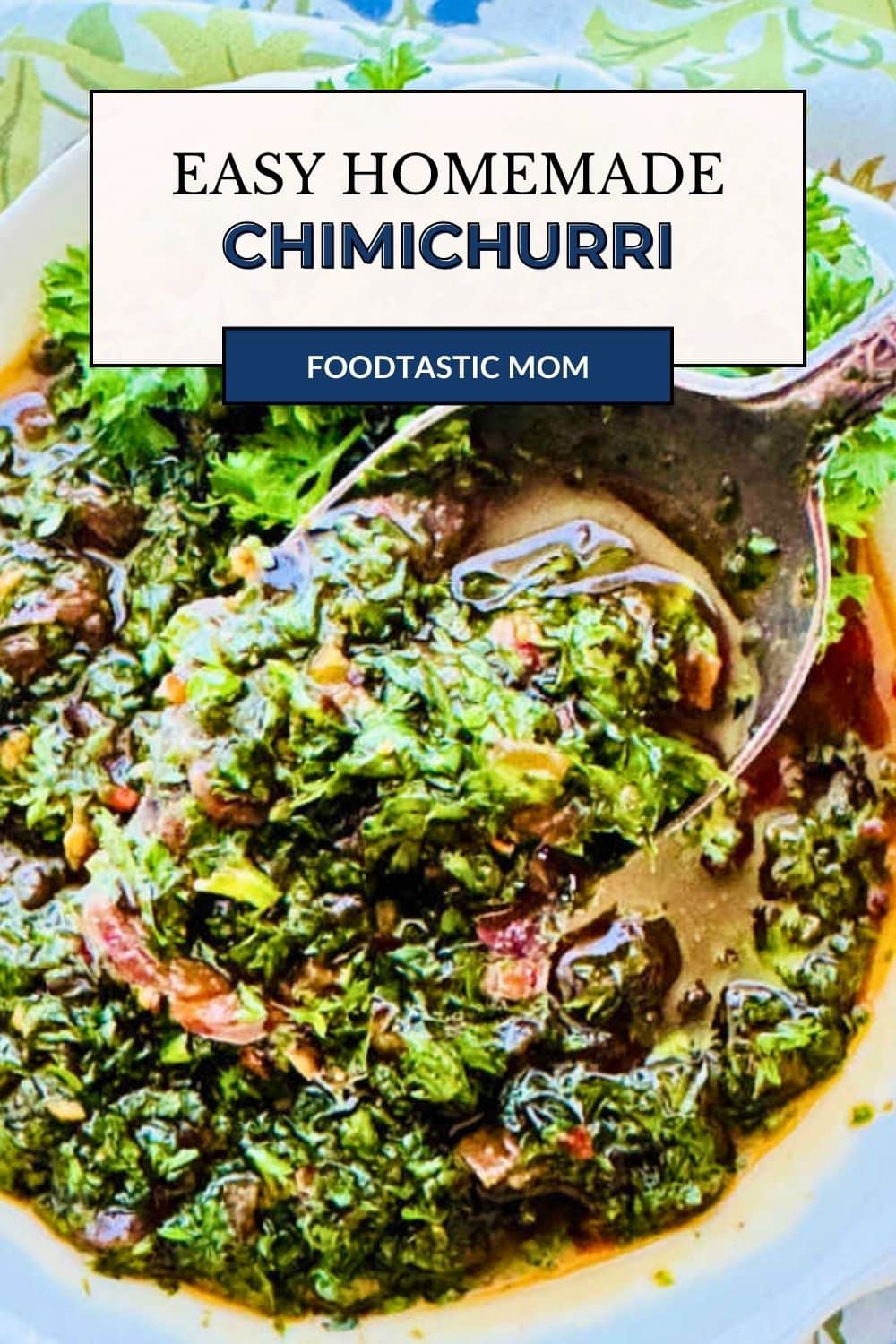 My easy chimichurri sauce recipe uses simple ingredients and has the best flavor thanks to cooking the onion, garlic and spices. via @foodtasticmom