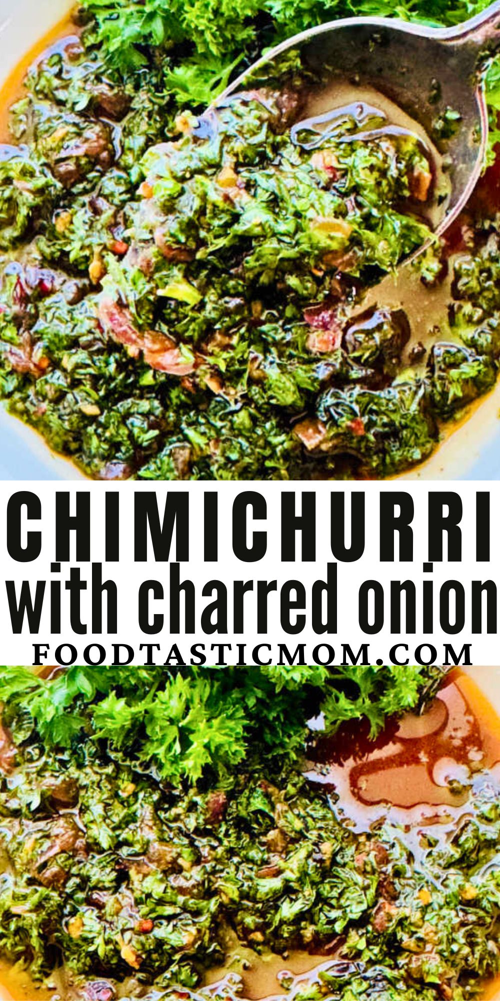 My easy chimichurri sauce recipe uses simple ingredients and has the best flavor thanks to cooking the onion, garlic and spices. via @foodtasticmom
