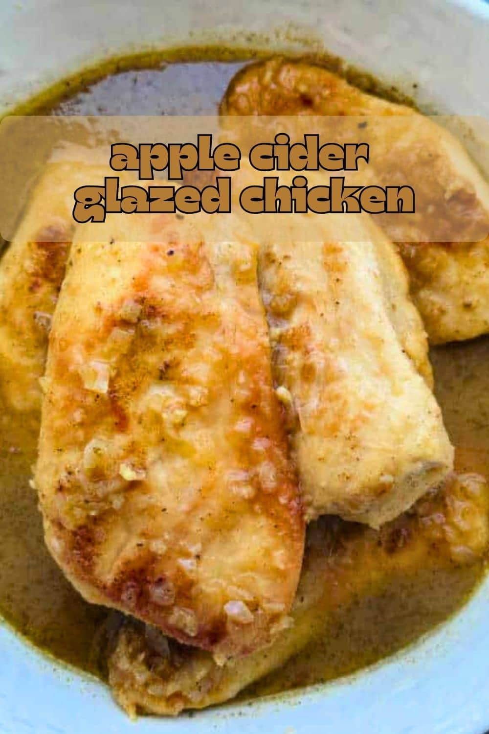 This quick apple cider glazed chicken breasts recipe is a perfect fall dinner. It can work both as a weeknight meal or dinner party stunner. via @foodtasticmom