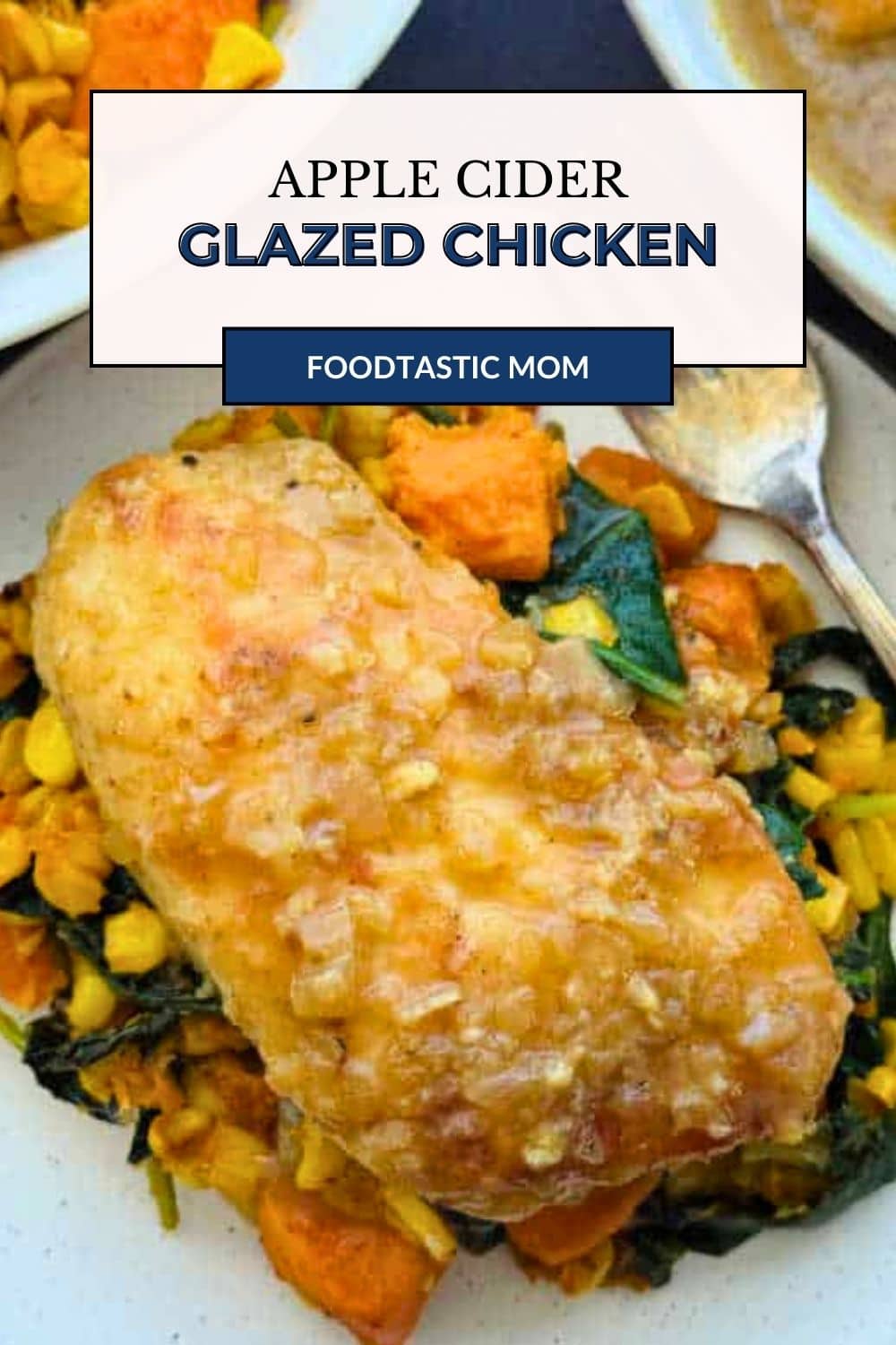 This quick apple cider glazed chicken breasts recipe is a perfect fall dinner. It can work both as a weeknight meal or dinner party stunner. via @foodtasticmom