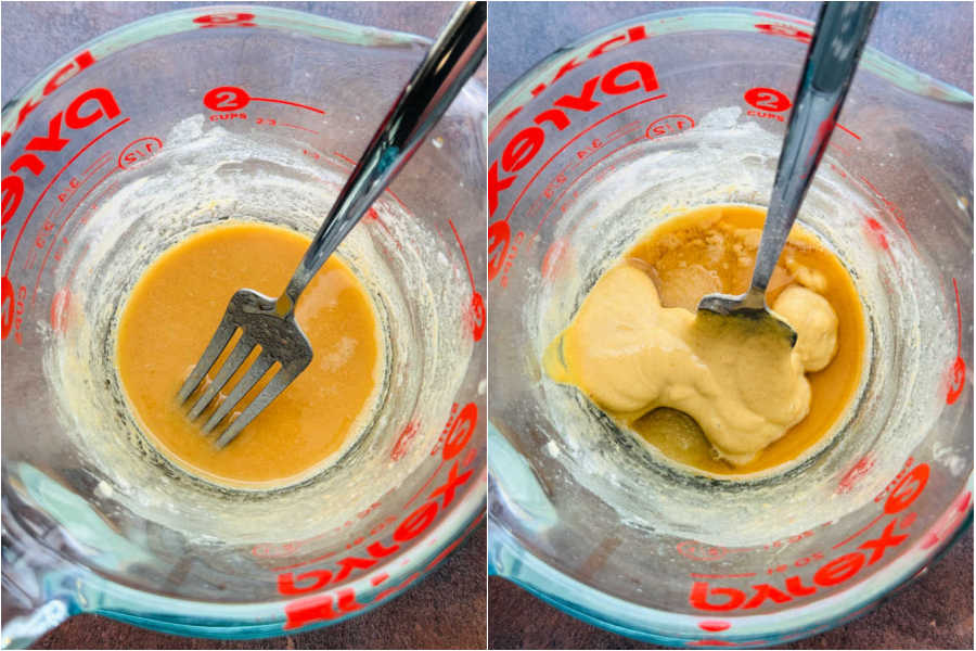 making the beer sauce for the crock pot