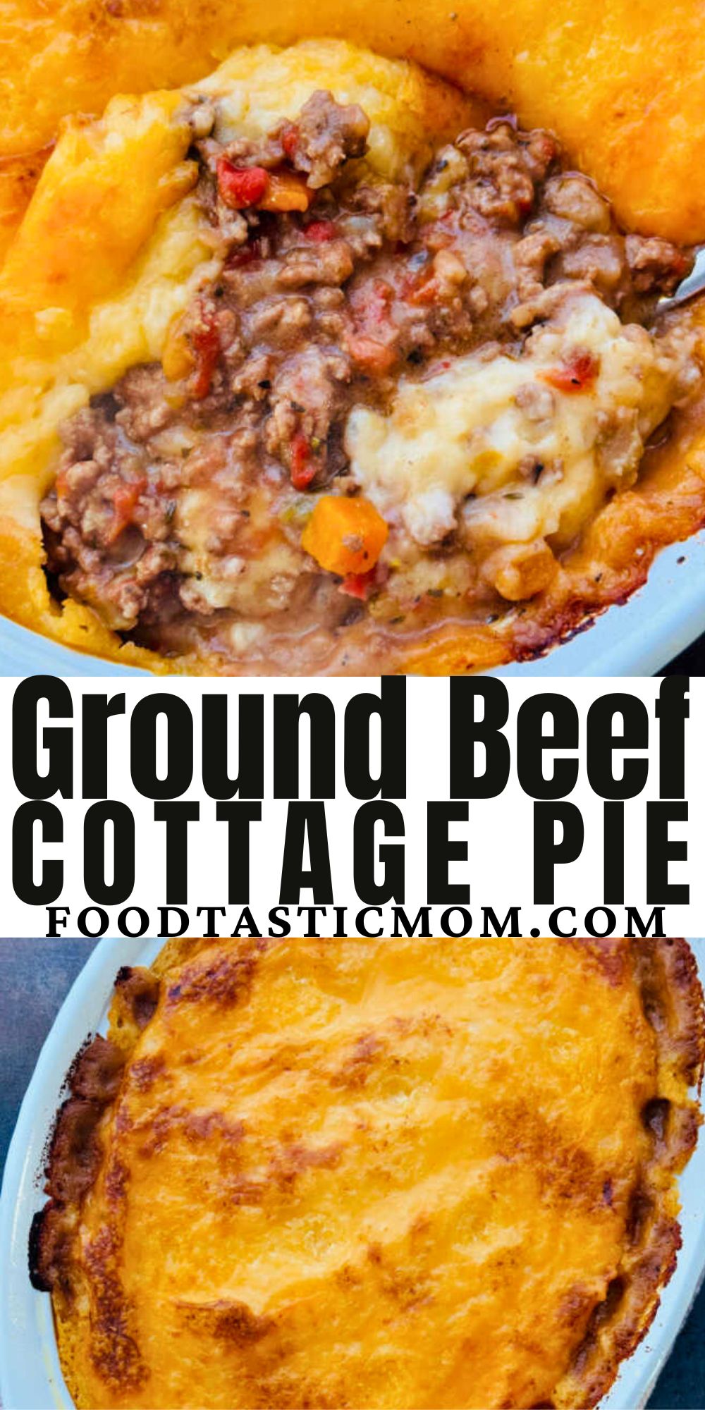 Learn how to make my family's easy cottage pie recipe with ground beef. Rich flavors plus creamy mashed potatoes equals comfort food. via @foodtasticmom