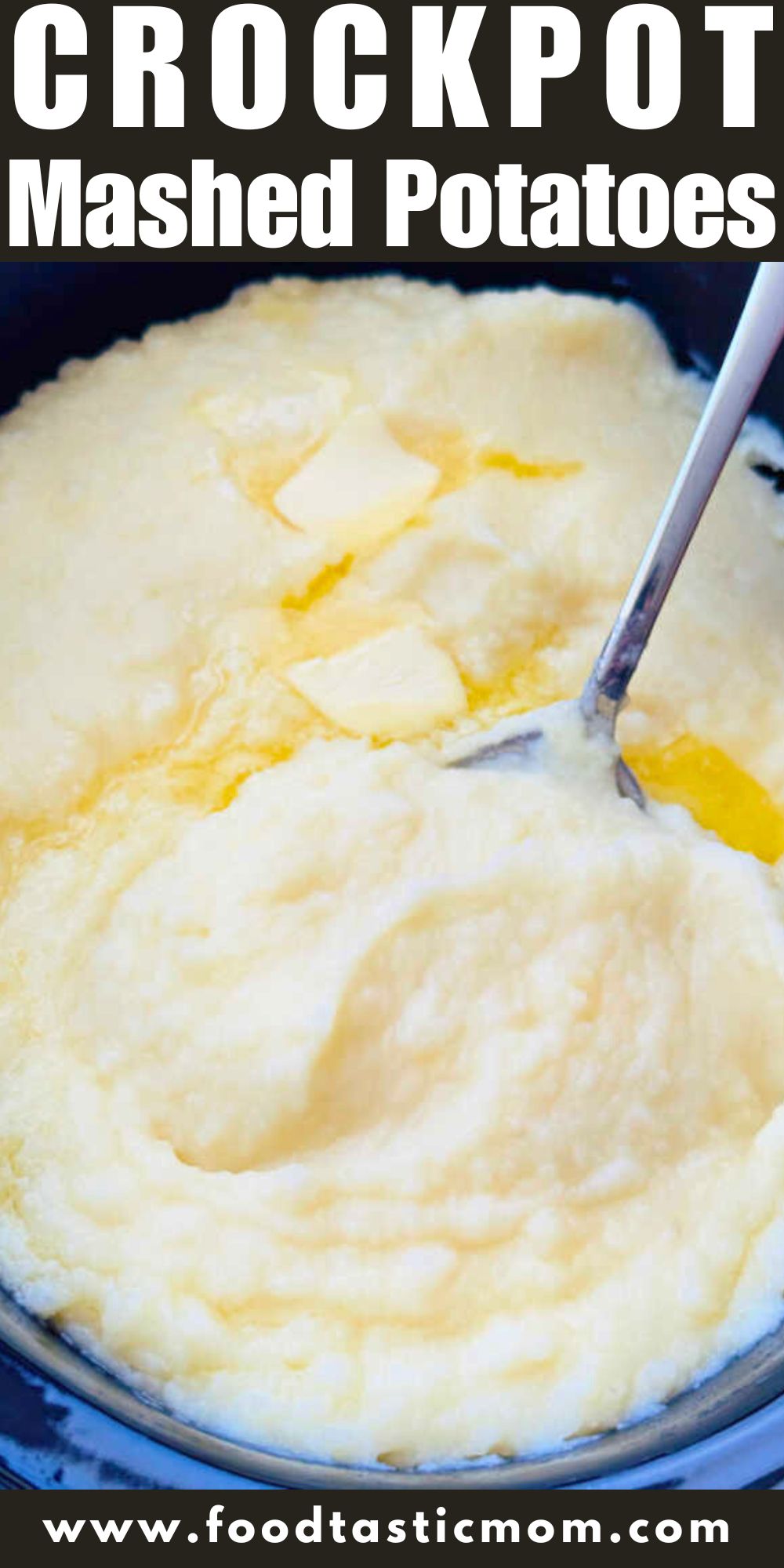 This easy creamy no boil Crockpot Mashed Potatoes recipe frees up oven space without sacrificing flavor. They are so delicious! via @foodtasticmom