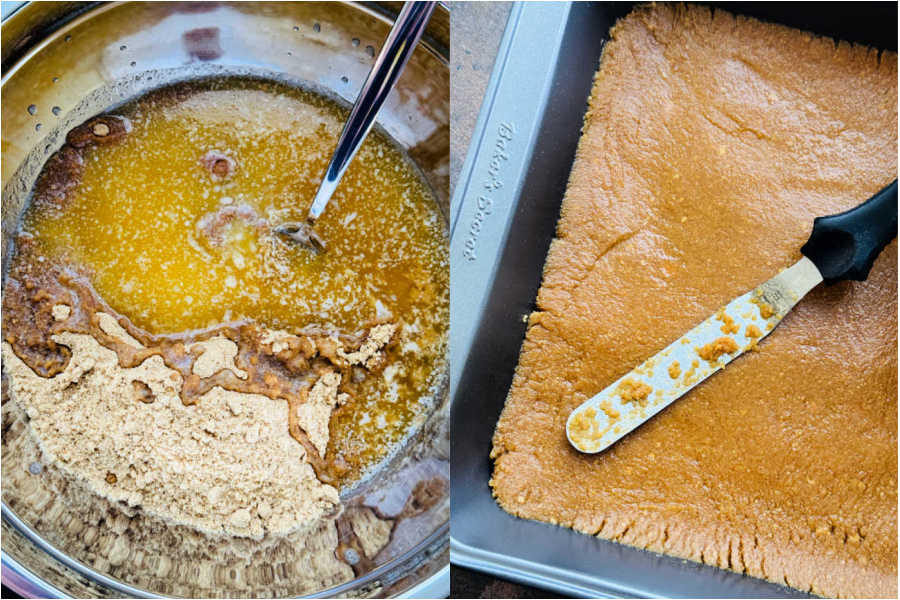 picture showing how to make the crust layer