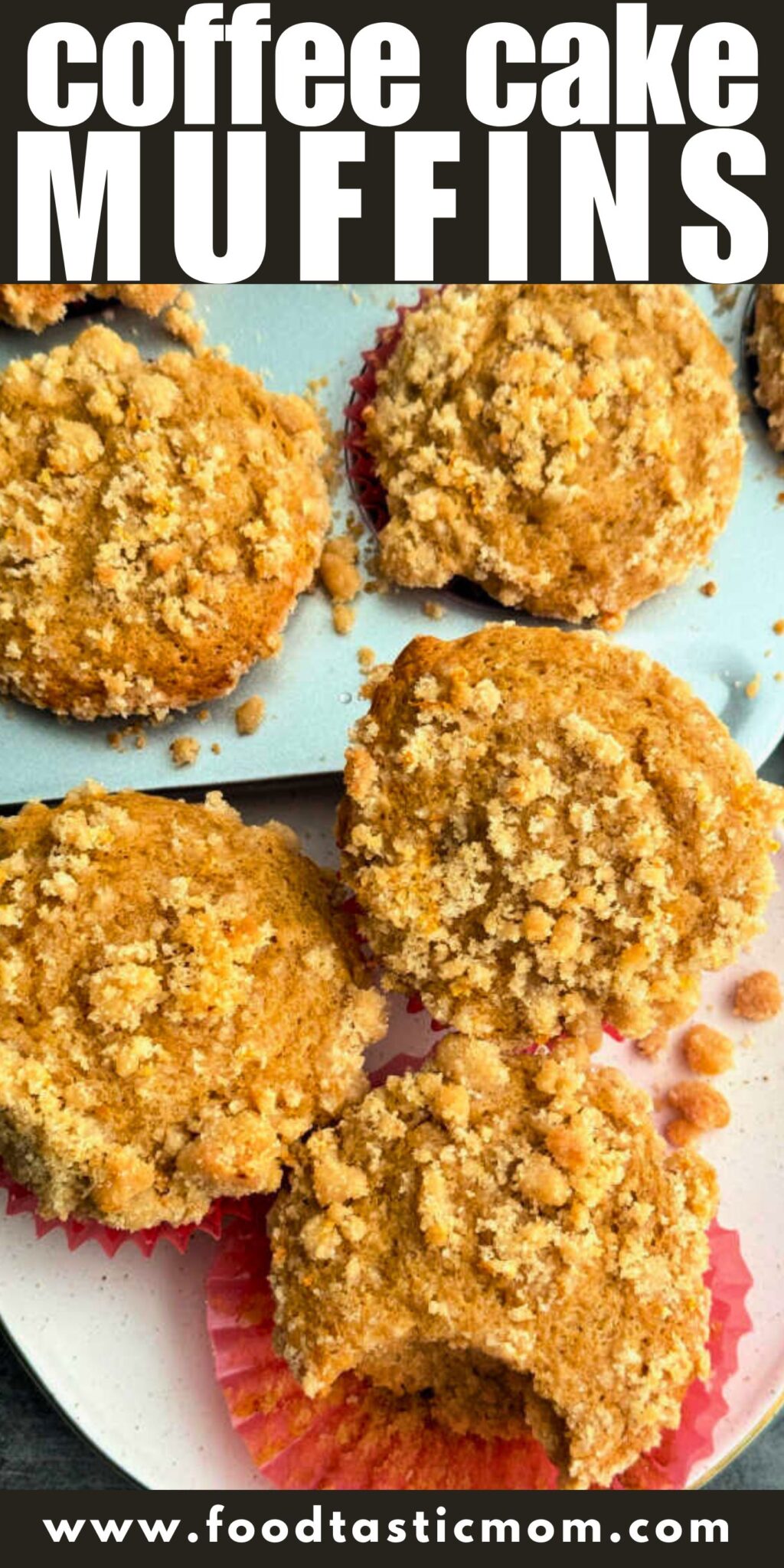 You're going to love these bakery style muffins. Easy coffee cake muffins include sour cream, with fresh orange and cinnamon flavors. via @foodtasticmom