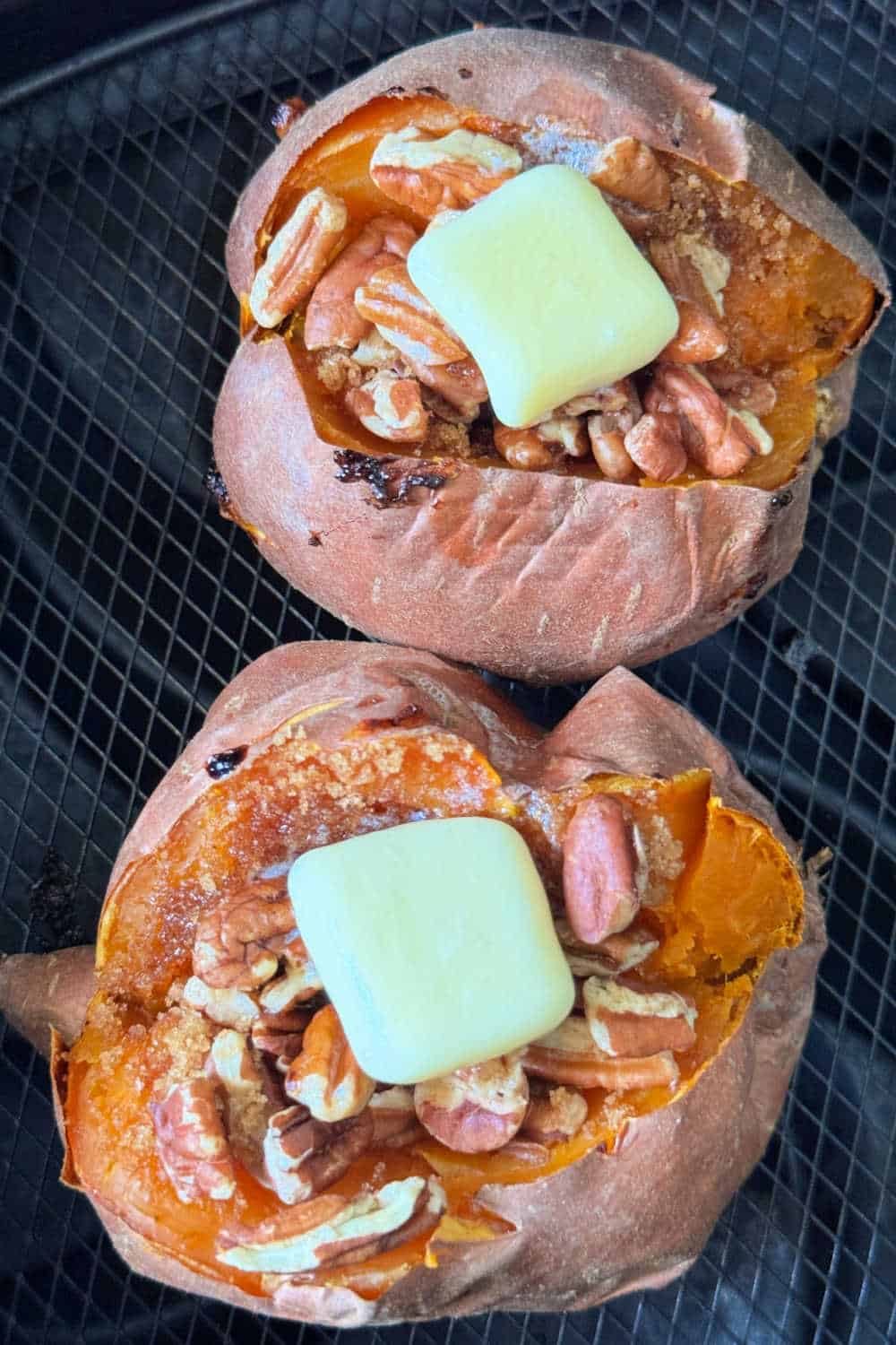 Roast your sweet potatoes in the air fryer. It's the best way for this impressive side dish with crispy skin and tender fluffy interior. via @foodtasticmom