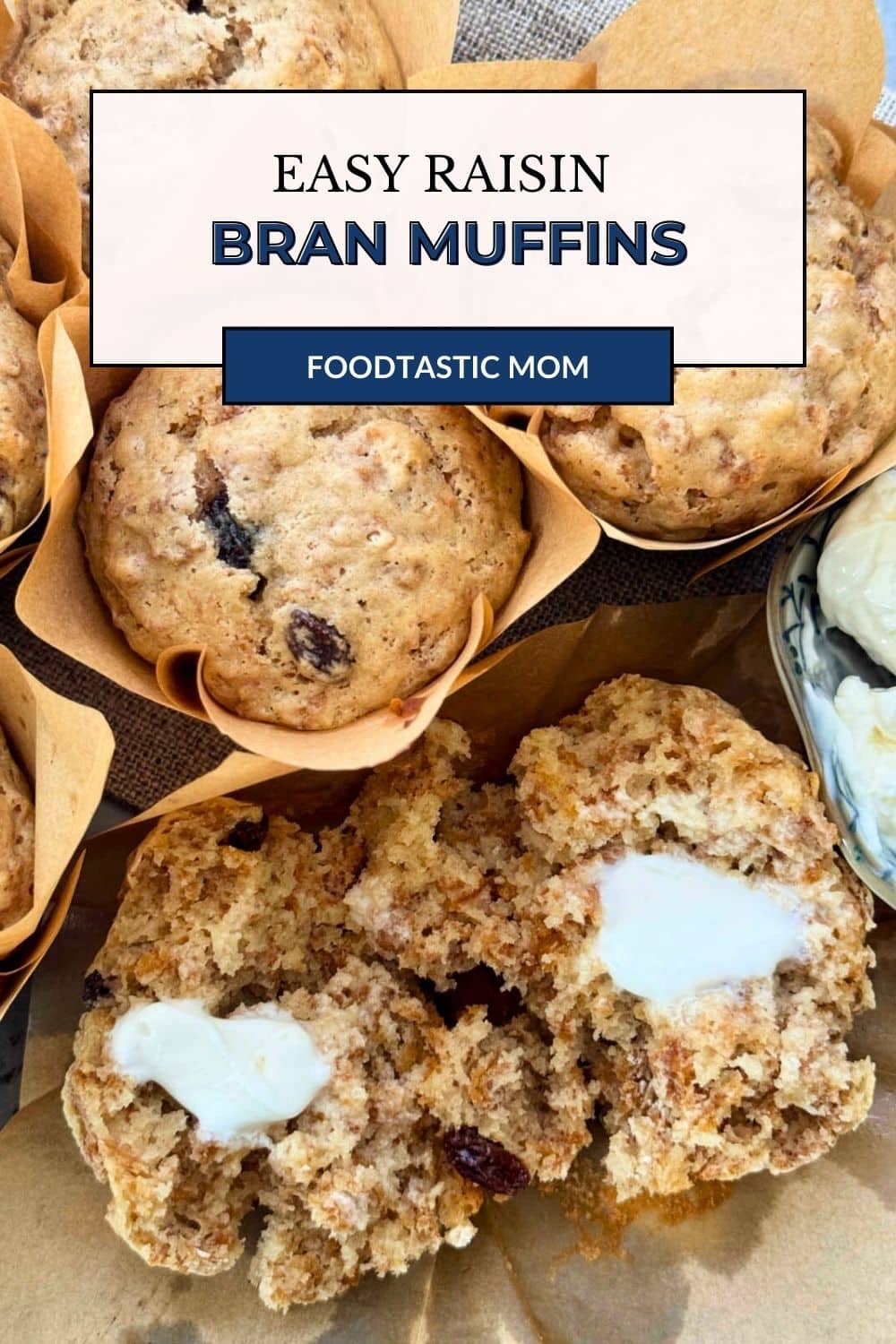 Turn raisin bran cereal into delicious warm muffins. These healthy raisin bran muffins are a quick breakfast everyone loves. via @foodtasticmom