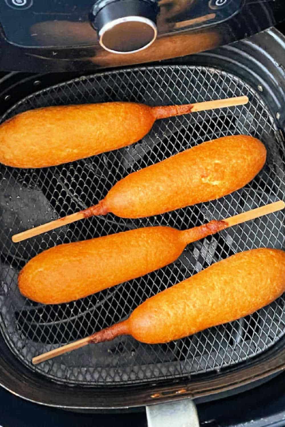 Find out the correct time and temperature for county fair quality corn dogs at home. Plus lots more must-have air fryer recipes! via @foodtasticmom