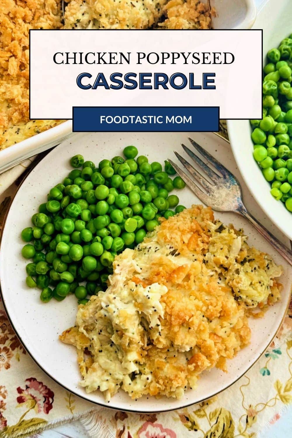 Poppy seed chicken casserole is a classic southern dish that is pure comfort food. My recipe includes rice to make it a complete meal. via @foodtasticmom