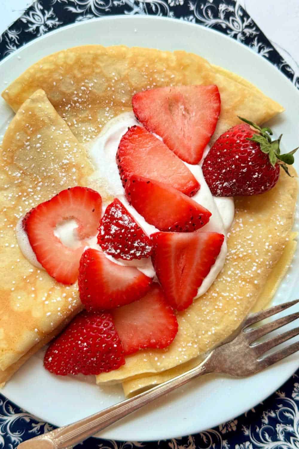 Homemade crepes are an impressive treat for brunch. This classic French crepe recipe is surprisingly forgiving and easy to make. via @foodtasticmom