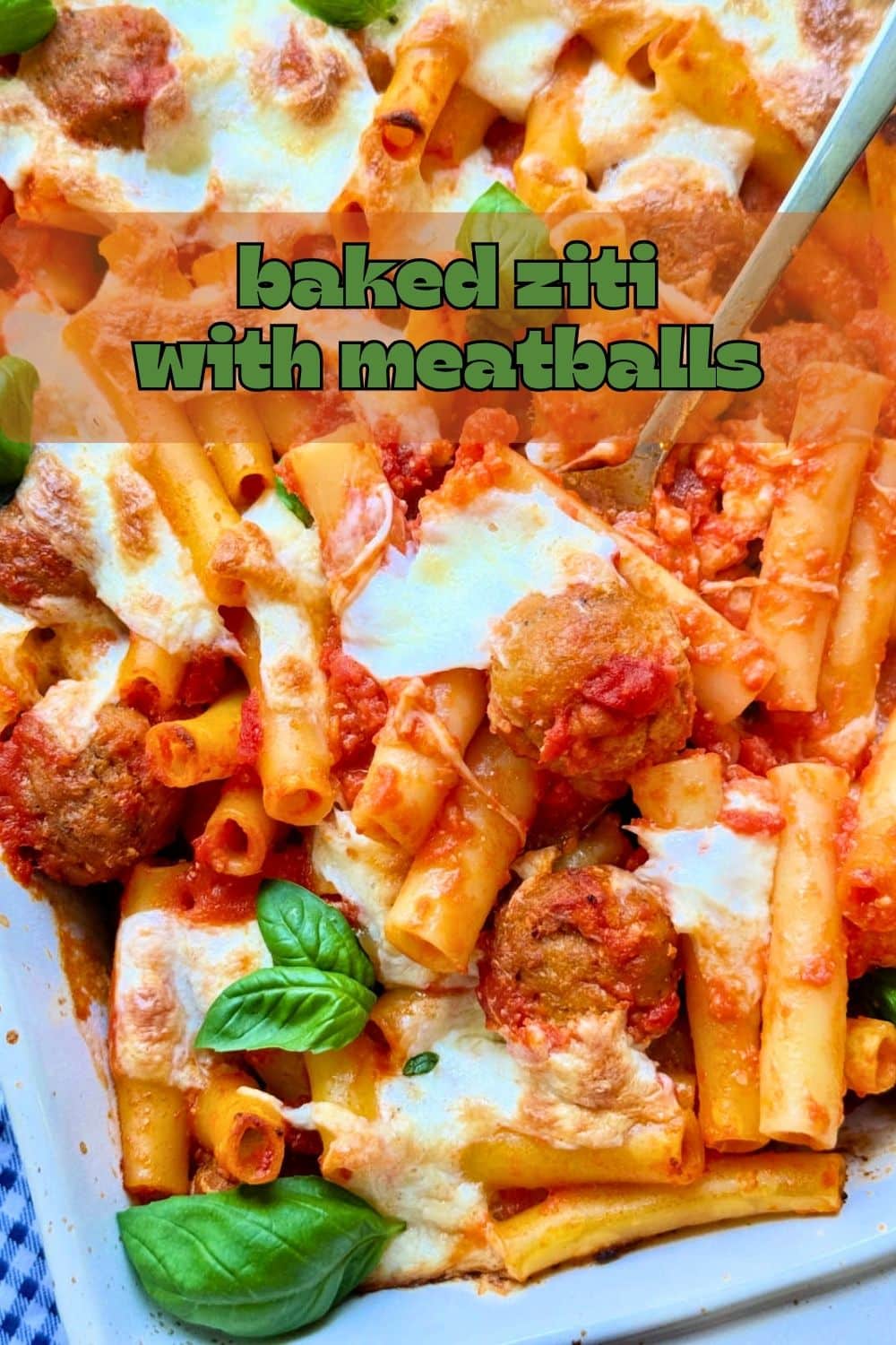 My easy baked ziti uses frozen meatballs for an easy weeknight dinner. It's quick to make but still has wonderful flavor. via @foodtasticmom