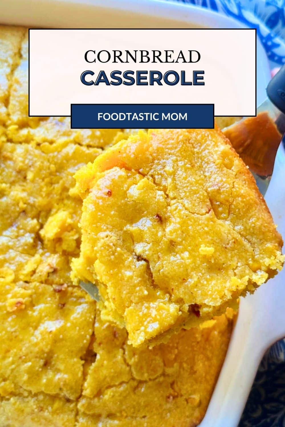 My cornbread casserole recipe is a little sweet and spicy. It includes chipotle chiles in adobo sauce plus a honey butter glaze. via @foodtasticmom