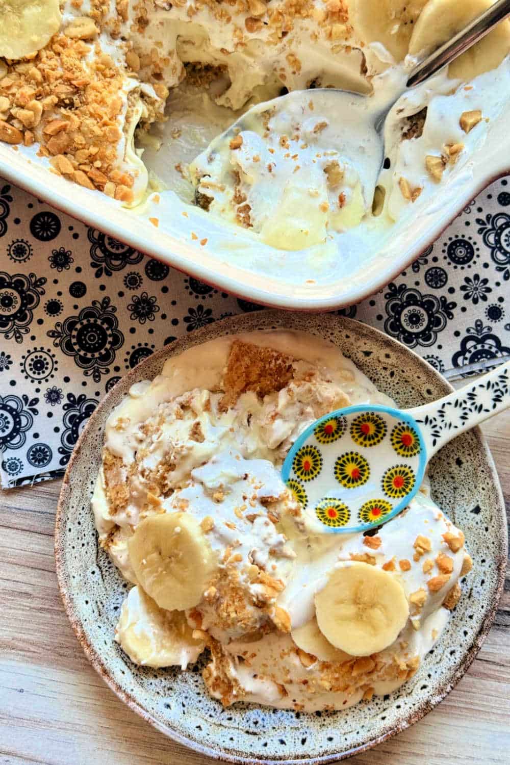 My banana pudding recipe is a little different than the rest. It's assembled similar to an eclair cake with graham crackers instead of Nilla wafers. via @foodtasticmom