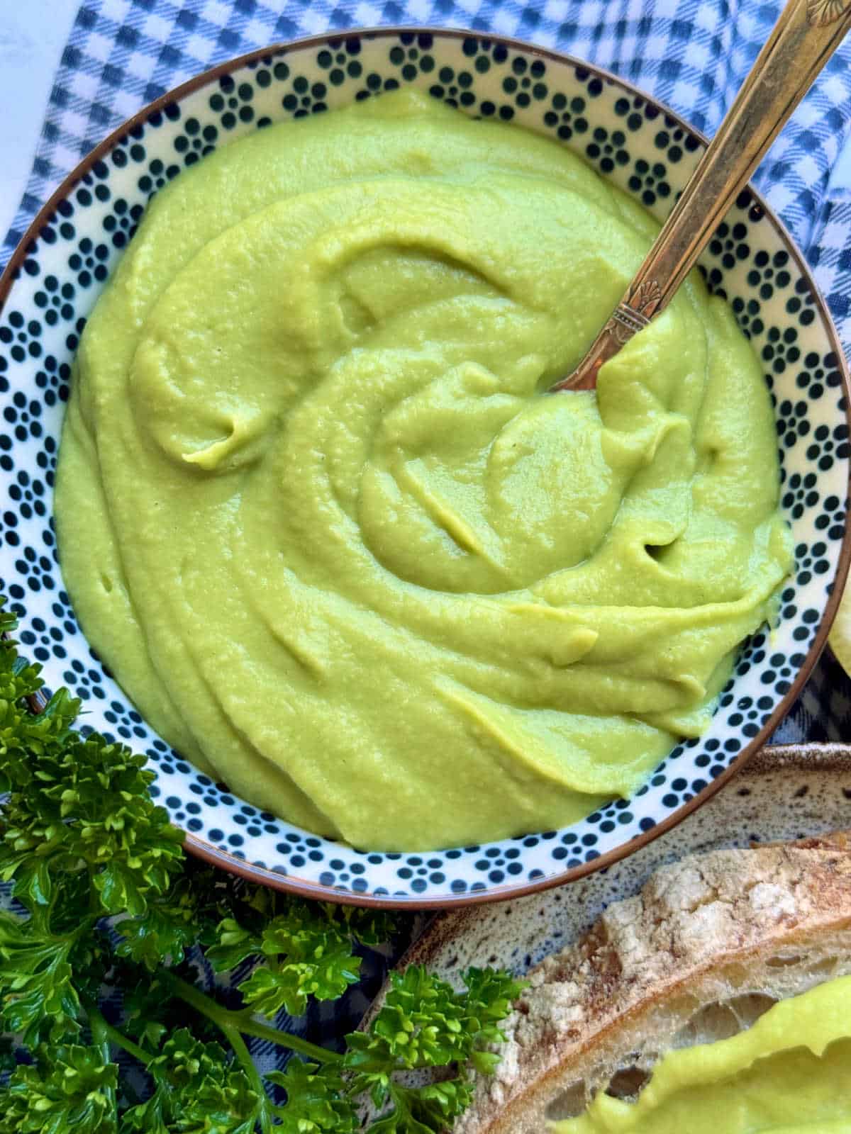 homemade bean butter in a bowl ready to serve