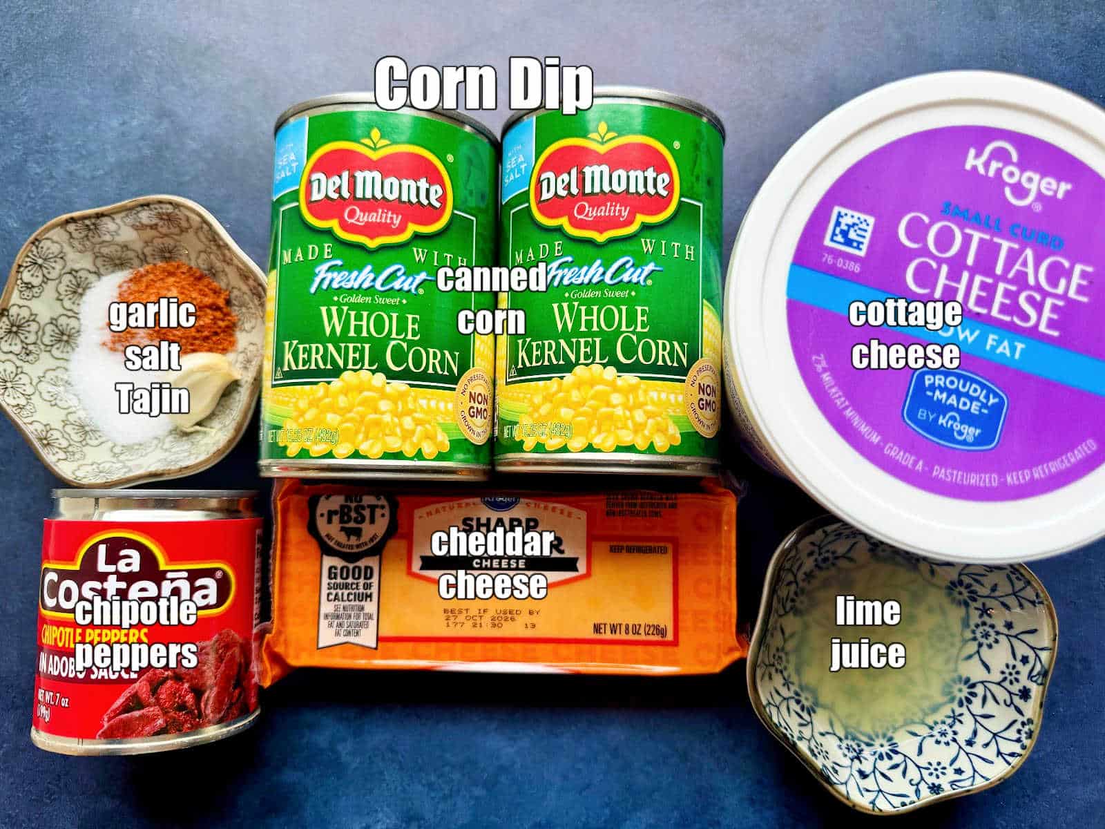 picture of ingredients needed to make corn dip