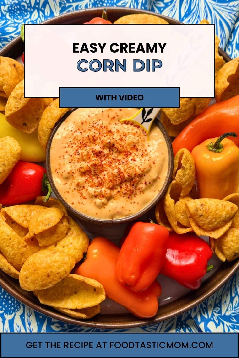 My corn dip is a blend of corn, cheddar cheese, cottage cheese, chipotle chiles in adobo, lime juice, garlic and Tajîn. via @foodtasticmom