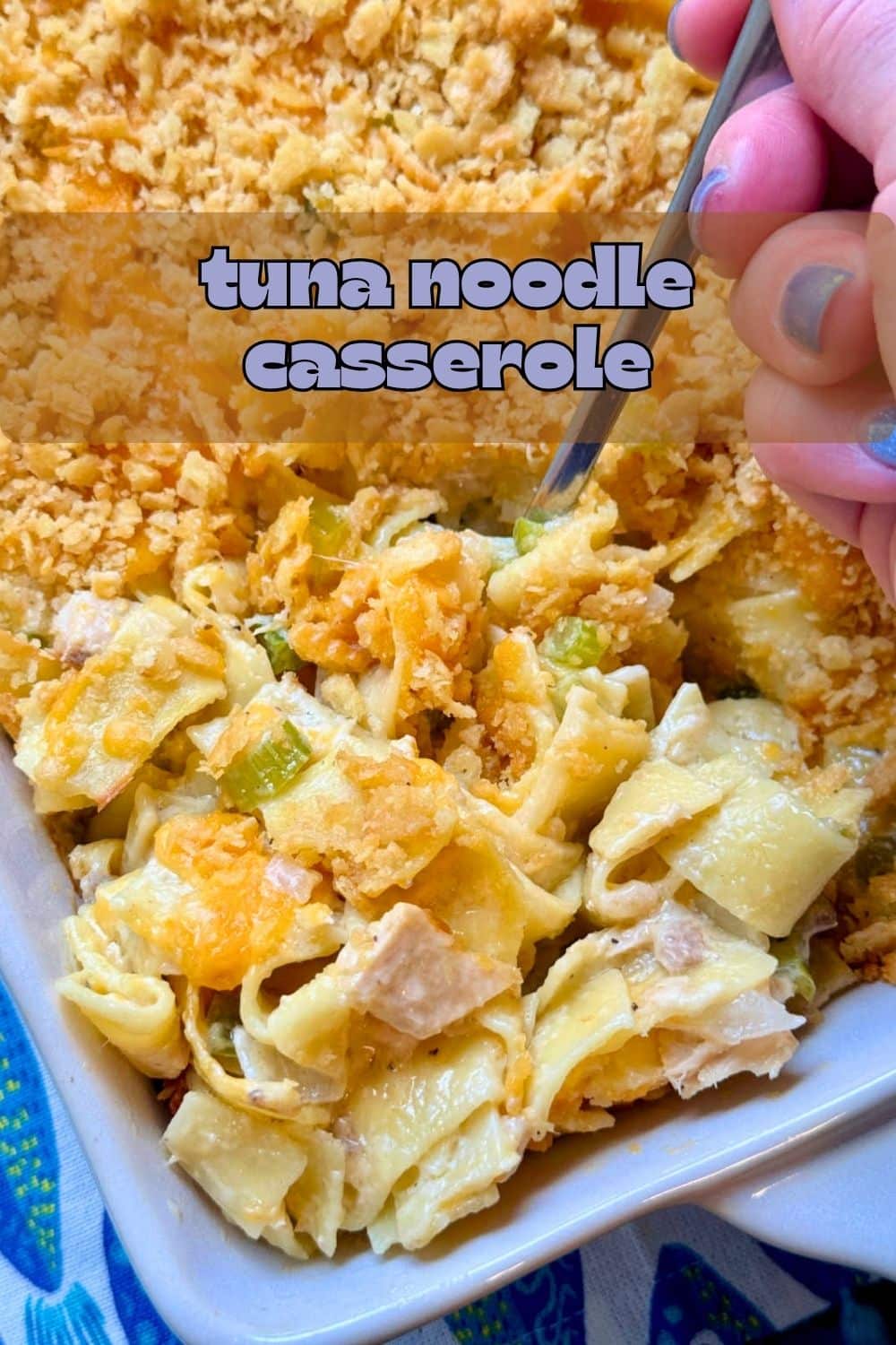 Tuna noodle casserole is a comforting, economical family favorite. Mine includes fresh veggies poached in melted butter for a richer flavor. via @foodtasticmom