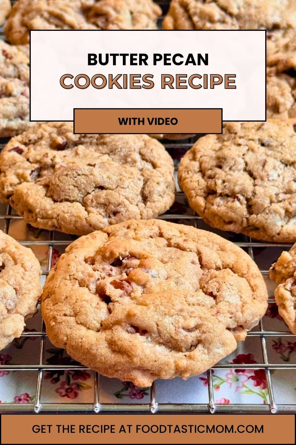 My recipe for butter pecan cookies is loaded with pecans. They are soft and chewy with a hint of cinnamon to enhance the butter pecan flavor. via @foodtasticmom