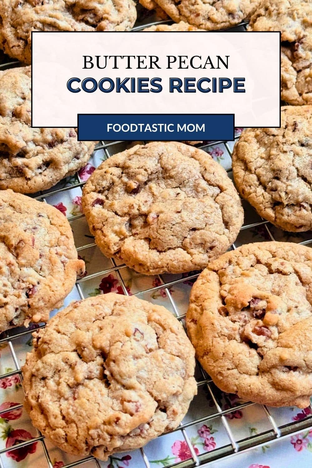 My recipe for butter pecan cookies is loaded with pecans. They are soft and chewy with a hint of cinnamon to enhance the butter pecan flavor. via @foodtasticmom